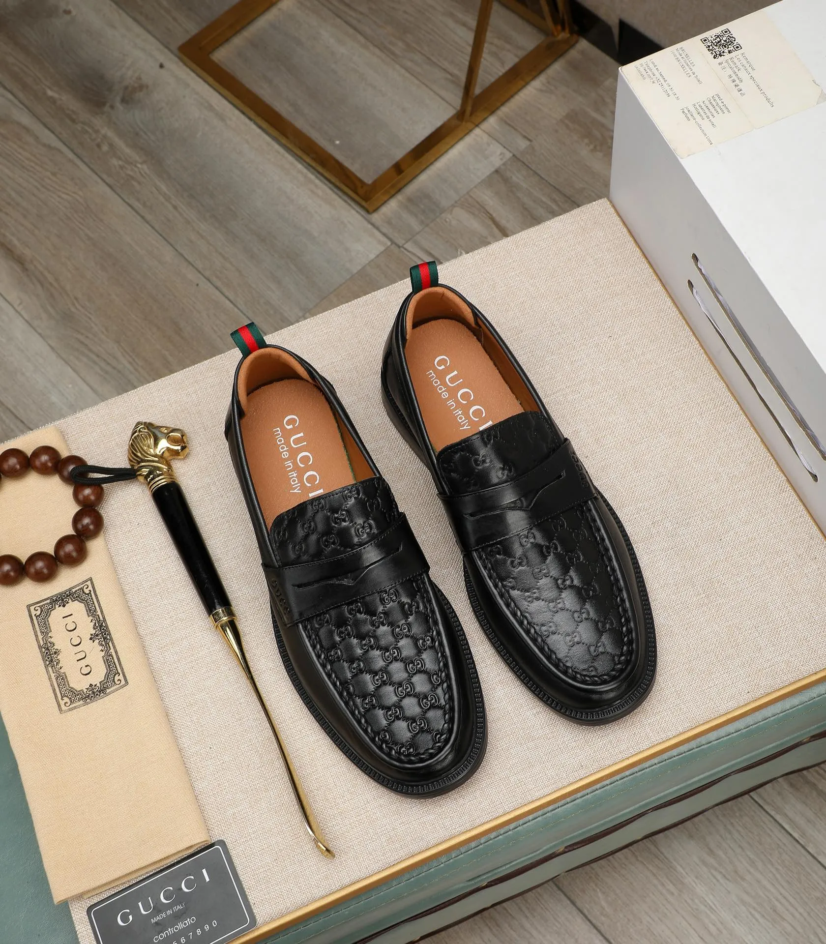 Men's men's shoes💰500📛📛Original (water-dyed cow lining) Gucci GUCCI official website formal shoes🌀 Italian🇮🇹imported cowhide➕top imported water-dyed cowhide lining💋Finely handmade original bottom, the real thing looks better when photographed in person Standard size 38-44